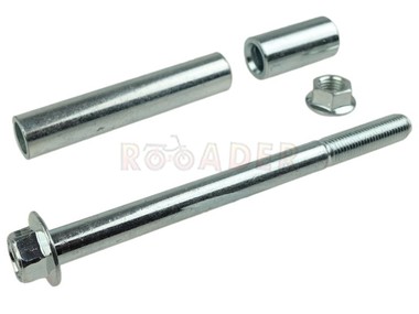 Śruba do dźwigni - pedału hamulca tył JUNAK 902 - komplet z tulejkami (gwint M10x1,25 / długość 130mm/138mm)