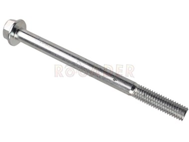 Śruba montażowa  M8 / długość 115mm/123mm / na klucz 12mm z kołnierzem - do mocowania silnika do ramy motorowerów JUNAK 901, 902, 904, 905, 905F, 906, ADV 50, RAW-50 - górna