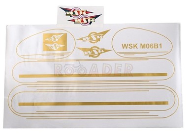 Naklejka WSK M06 B1 - komplet naklejek i szparunków na cały motocykl, złote