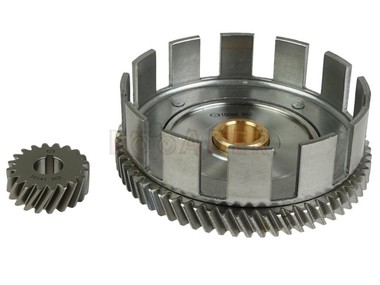 Kosz sprzęgłowy SIMSON S51, SR50 + koło zębate sprzęgła na wał (20/65 zębów, oryginał MZA)