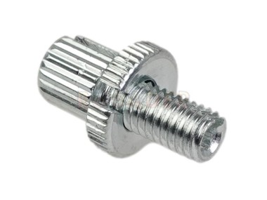 Śruba do regulacji linki - gwint M8 z nacięciem / długość 27mm/17mm - srebrna