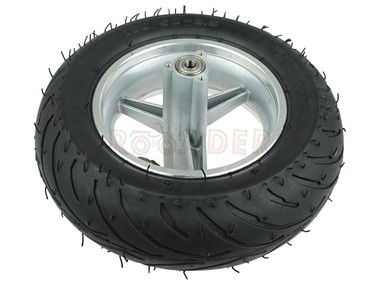 Koło kompletne POCKET BIKE, MOTOBIKE MINI tył z oponą 110/50-6,5 (6,5x110/50)