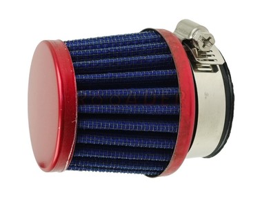 Filtr powietrza stożek CZERWONY mały - łącznik prosty ø38mm