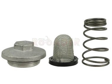 Korek spustu oleju silnika / filtra oleju GY6  50/80 - ROMET, ROUTER, BARTON, JUNAK, KYMCO, ZIPP i inne skutery z silnikiem 4T 50/80cm3 (M30x1,5) + filtr siatkowy + oring