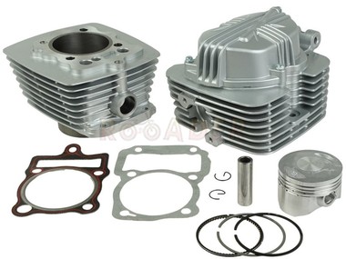 Cylinder ROMET, JUNAK, BARTON, ZIPP, KINROAD, ZONGSHEN 250 powietrze - 250cm3, Ø67,00mm, sworzeń 16mm (167FMM, CG250) (zestaw z kompletną głowicą)