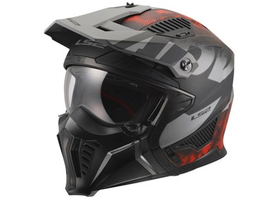 Kask LS2 OF606 DRIFTER GAS grey-red (63-64cm / XXL) 