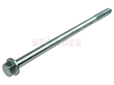 Śruba mocowania karteru do silnika GY6 50/80 - skutery z silnikiem 4T 50/80cm3 - Romet, Router, Barton, Junak, Motobi, Moto Ventus, Kingway, Zipp (gwint M6 / długość 100mm/106mm / na klucz 8mm)