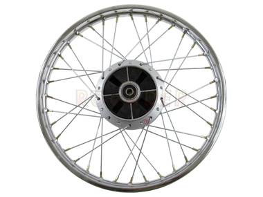 Koło 17" x 1,40 - ROMET OGAR 900 v.1, ZIPP SALMO i inne podobne motorowery (tył, stalowe ze szprychami, srebrne)