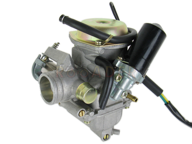 Gaźnik GY6 125/150 - do maxiskuterów Romet, Barton, Junak, Zipp 125 i 150cm3 - gardziel 21,0mm, przepustnica Ø22mm, ssanie automatyczne
