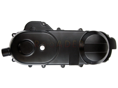 Obudowa przekładni CVT do GY6  50/80 z kołem 12" - ROMET, ROUTER, BARTON, JUNAK, MOTOBI, ZIPP i inne skutery z silnikiem 4T 50/80 cm3 - długość obudowy 43 cm, czarna