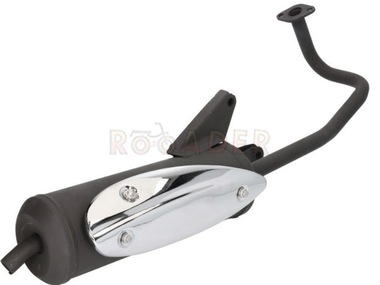 Tłumik GY6  50/80 - ROMET, ROUTER, BARTON, JUNAK, KYMCO, ZIPP i inne skutery z silnikiem 4T - czarny z kolankiem