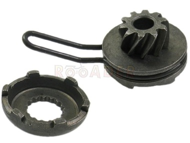 Zębatka rozruchu nożnego KEEWAY, CPI, LONGJIA, ROMET, JUNAK, ZIPP i inne skutery z silnikiem 50cc 2T + podkładka koronowa Ø16mm, 15 zębów