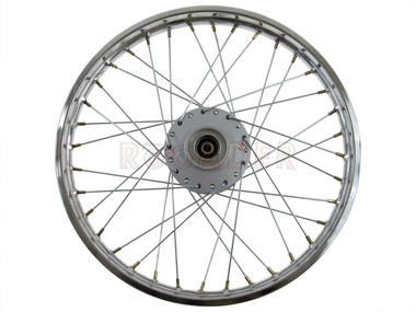 Koło 17" x 1,40 - ROMET OGAR 900, ZIPP SALMO i inne podobne motorowery (przód, stalowe ze szprychami, srebrne, 4 otwory na tarczę !!!)