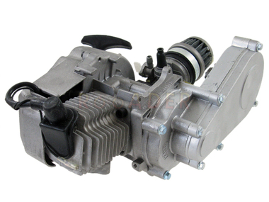 Silnik kompletny POCKET BIKE, Mini Cross, Mini Bike - 50cm3 z przekładnią, szarpak aluminiowy