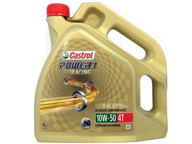 Olej CASTROL Power 1 RACING 4T 10W50 - syntetyczny olej do silników 4-suwowych (4 litry)