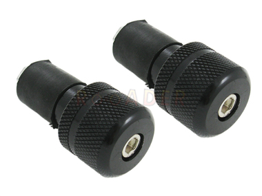 Końcówki - ciężarki kierownicy uniwersalne WM-56914 CZARNE (Ø28mm/22mm) ryflowane