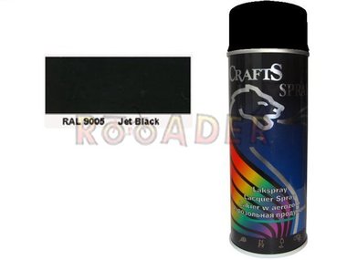 Lakier kolor czarny połysk RAL-9005, 400ml
