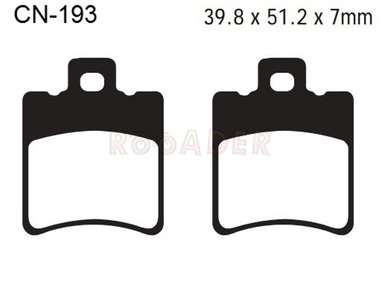 Klocki hamulcowe CN-193 (FA193, MCB696) - APRILIA, DERBI, GILERA, HONDA, PEUGEOT ...