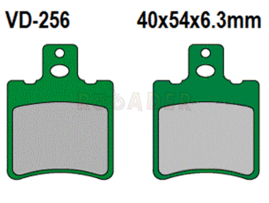 Klocki hamulcowe VD-256 (FA206, FA193, MCB674) - APRILIA, MALAGUTI, MBK, SUZUKI, YAMAHA