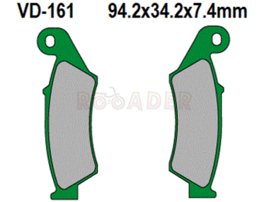Klocki hamulcowe VD-161 (FA185, FA389, MCB669) - HONDA, YAMAHA, SUZUKI, ATV