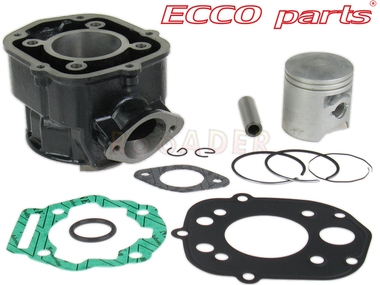 Cylinder DERBI Senda, GPR; GILERA RCR, SMT; APRILIA RS, RX 50 - silnik D50B, modele po 2006r - 70cm3, Ø47,00mm, sworzeń 12mm