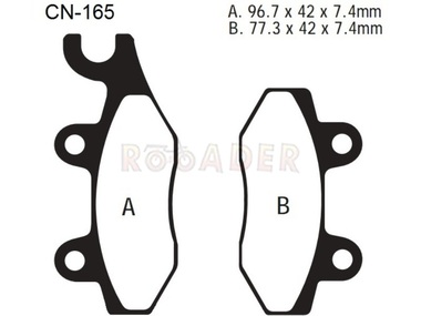 Klocki hamulcowe CN-165 (FA165, MCB615) - ROMET, ZIPP, LONGJIA, YAMAHA, MBK