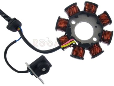 Stojan alternatora KYMCO Agility City, R16, RS50, Naked, Like, Super 8 50 2T (8 cewek)