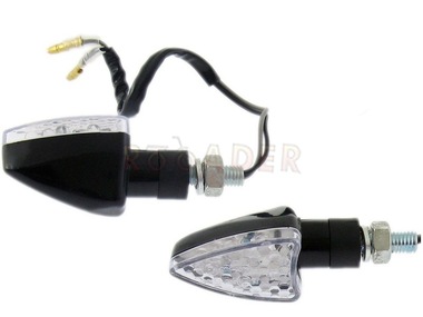 Kierunkowskaz uniwersalny W-1333 LED, stożkowy, czarno/biały (komplet, prawy+lewy)