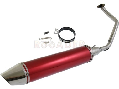 Tłumik GY6 125/150 z kolankiem - do maxiskuterów Romet, Barton, Junak, Zipp i innych 125 i 150cm3 - tuning