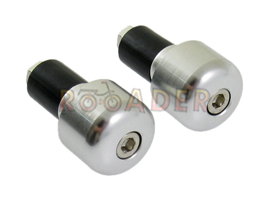 Końcówki - ciężarki kierownicy uniwersalne WM-33371 SREBRNE (Ø28mm/21mm)