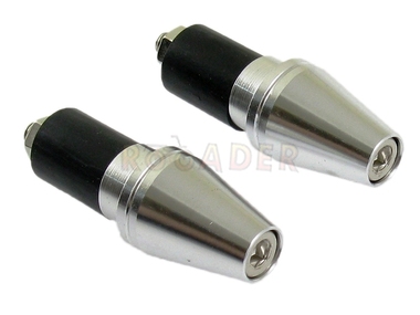 Końcówki - ciężarki kierownicy uniwersalne WM-33375 SREBRNE (Ø22mm/30mm) stożek