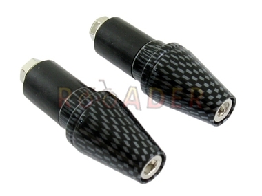 Końcówki - ciężarki kierownicy uniwersalne WM-3338 CARBON (Ø22mm/30mm) stożek