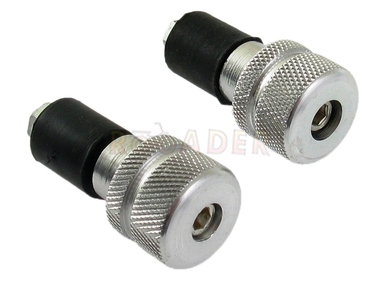 Końcówki - ciężarki kierownicy uniwersalne WM-56915 SREBRNE (Ø28mm/22mm) ryflowane