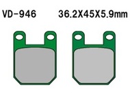 Klocki hamulcowe VD-946 (FA115, MCB535) - APRILIA, GILERA, SUZUKI, PEUGEOT, PIAGGIO, YAMAHA ...