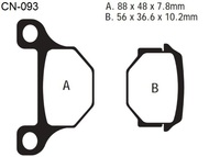 Klocki hamulcowe CN-093 (FA093) - SUZUKI, DERBI, ATV LIFAN