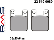 Klocki hamulcowe RMS 22 510 0080 (FA115, MCB535) - APRILIA RS, RX; BETA Alp, Eikon, RR, Tempo; CAGIVA Mantis, Progress; CPI SM, SX; DERBI Atlantis, DRD, Fenix, Furax, GP1, GPR, Hunter, Manhatan, Padoc