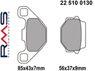Klocki hamulcowe RMS 22 510 0130 (FA067/3) - MALAGUTI F10; PEUGEOT Squab, SV