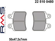 Klocki hamulcowe RMS 22 510 0480 (FA350, MCB735) - DERBI Boulevard; ITALJET Jet Set, Jupiter, Millenium; MBK XSM, XTM; PEUGEOT Elyseo, Elystar, Geopolis, Jet Force, Satelis, XPS; YAMAHA DT, XT