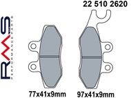 Klocki hamulcowe RMS 22 510 2620 (FA353, MCB744) - APRILIA Sport City; GILERA Dna, Fuoco, GP, Nexus, Runner; PEUGEOT Geopolis, Satelis; PIAGGIO Beverly, Carnaby, Fly, Hexagon, MP3, X7, X8, X9, XEvo; V