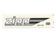 Naklejka ZIPP 17x3,5 biało-srebrno-czarna
