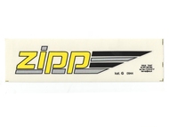 Naklejka ZIPP 17x3,5 żółto-srebrno-czarna