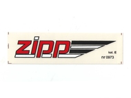 Naklejka ZIPP 11,5x2,5 czerwona