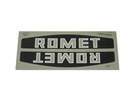 Naklejka ROMET - 28,5 x 5,5cm srebrno-czarna (komplet P+L)