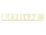 Naklejka KOBUZ - 20,5 x 3,5cm biała (do motocykli WSK)