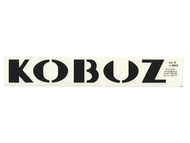 Naklejka KOBUZ - 20,5 x 3,5cm czarna (do motocykli WSK)