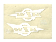 Naklejka WSK - 10,5 x 3,5cm biało-bezbarwna (komplet P+L)