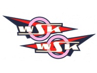 Naklejka WSK - 16 x 5,5cm biało-czerwono-granatowa (komplet P+L)