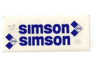 Naklejka SIMSON - 16,5 x 4,5cm niebiesko-srebrna, komplet P+L (do motorowerów SIMSON SR50, SR80)