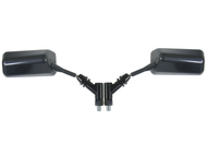 Lusterko uniwersalne PROSTOKĄT M04-0505 CARBON (para), gwinty M10 prawy+prawy