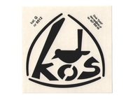 Naklejka KOS - 8 x 7cm czarna (do motocykli WSK)